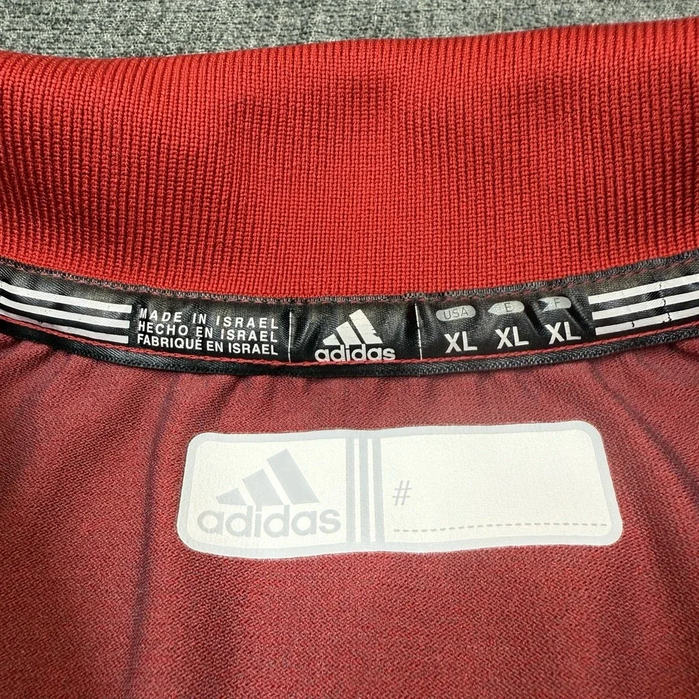 Adidas Nebraska Cornhuskers Polo Shirt Mens XL Red Climalite Performance